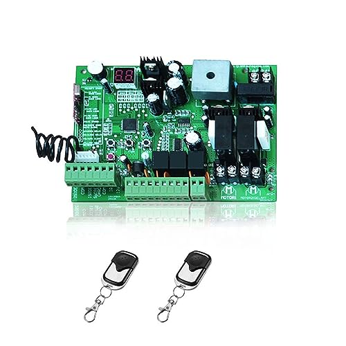 Carte de commande de portail battant 24V DC circuit contrôleur et 2 télécommandes