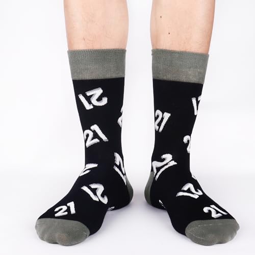 Jeasona 21st Birthday Gifts for Men Keepsake Socks 9-11 21st Birthday Gifts for Him Grandson/Son/Nephew/Boyfriend Funny Personalised Present - Image 4