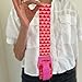 Decorative Packing Tape with Pink Dispenser – Pink & Red Wavy Pattern, 1.88