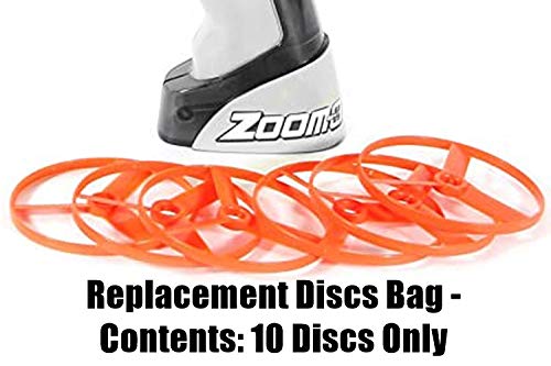 Zoom-O Flying Disc Launcher Disc Refill Pack | Set of 10 Extra Disc Replacements for Zoom-O Disc Launchers | 10 Discs Only