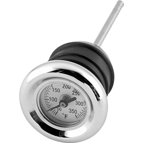 Biker's Choice Oil Tank Dipstick with Temperature Gauge (White Face) Compatible with 88-99 Harley...