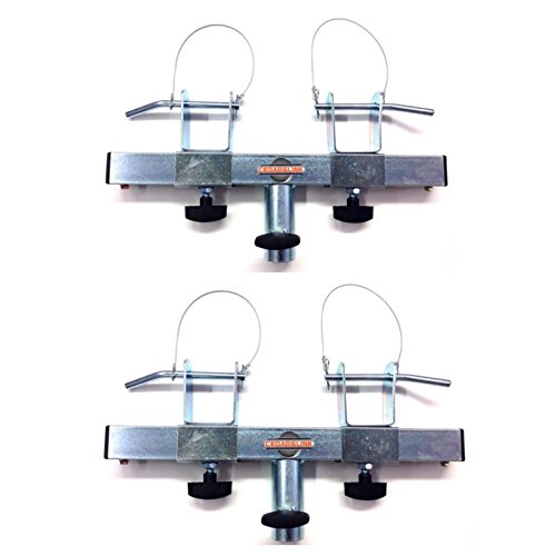 Two 14' Crank Up Stands + Three 6.56Ft. 2 Meter Black Metal Bolted Triangle Truss Segments 20 Ft. Span #TOP3