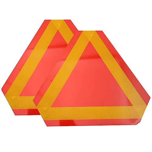 Réflecteur triangulaire Healeved en aluminium pour la sécurité des véhicules lents x2
