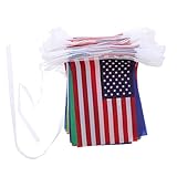 HOLIDYOYO 1satz Internationale Flaggen Wimpelkette Länder Banner Für Partydekoration Schul Und Veranstaltungsbedarf Langlebig Und Farbecht Robustem