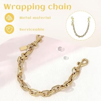 Prachtige tasbedel met gelaagde ketting van 50 cm - driekleurige metalen hanger om je tas, tas en rugzak te verfraaien, JD-224139