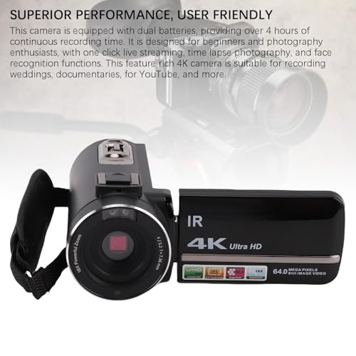 Caméra de vlogging pour Youtube Elprico 4K pour créer du contenu facilement