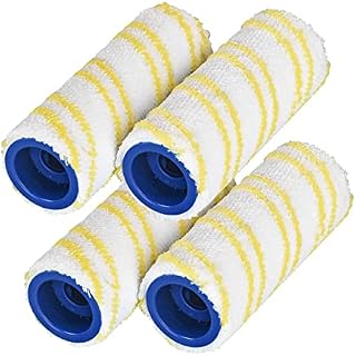 Jajadeal Microfibre Roller Brush Set Compatible with Karcher FC3 FC5 FC7 Cordless Hard Floor Cleaner Roller (4 Pcs Roller Brush.)