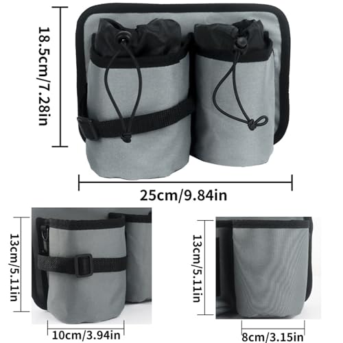 Image of Luggage Cup Sleeve Adjustable Divider for Bottles Carry on Case Fits Suitcase Handles Gifts for Flight Attendants Travelers Accessories Gray
