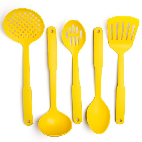 Cook's Corner 5-Piece Nylon Kitchen Utensil Set (Yellow)