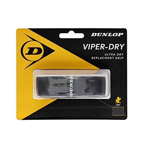 Dunlop Unisex Viperdry Ersatz Tennisgriffband, Schwarz