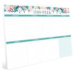 Weekly Planner Pad, 52 Sheets Tear-Off A4 Desk Pad, 120gsm Paper, Undated A4 Weekly To Do List Notepad Organiser Planning Pad for Scheduling & Time Management, 29.7 * 21cm
