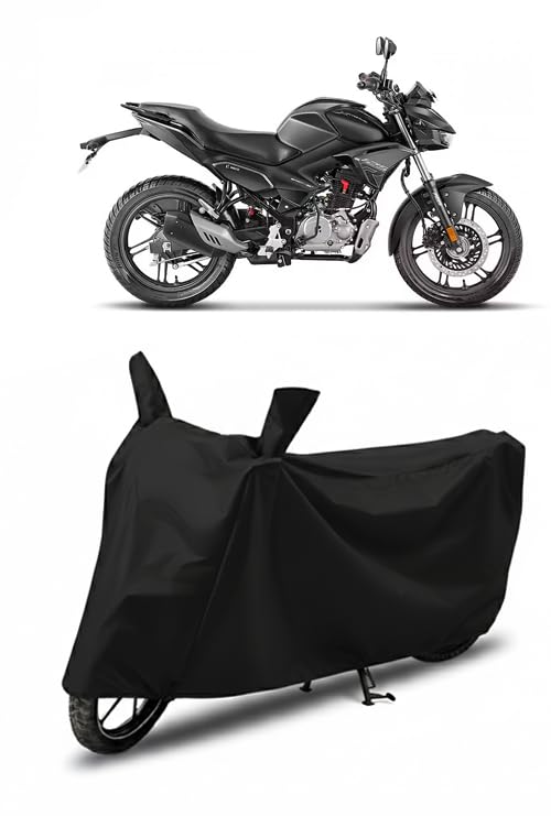Image of DRAKOWISH Waterproof Bike Cover for Hero Hero Xtreme 125R | All Weather Protection from Rain, Dust, UV Rays & Scratches with Mirror Pockets & Buckle Belt | Xtreme 125R Bike Cover