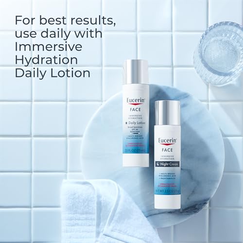 Eucerin Face Immersive Hydration Night Cream with Hyaluronic Acid and Provitamin B5,Ultra-Lightweight Face Moisturizer Smooths Fines Lines and Wrinkles,2.5 Oz Bottle,(Pack of 2) - image 8