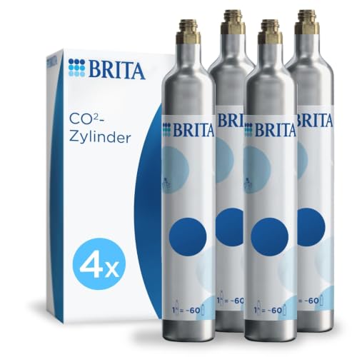 Produktfoto von BRITA Universal CO2-Zylinder für Wassersprudler mit Schraubsystem, 4er Pack