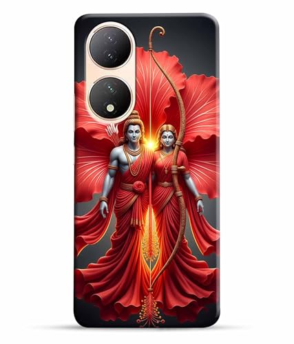 Image of Lord Ram with Sita MATA Printed Hard Back Case Cover & Compatible for Vivo Y100 5G | V2239 (Multicolor) - D1806