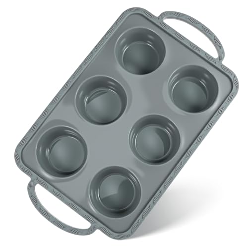 GRIRIW Non Stick Bakeware for Creative Desserts Cup Muffin for Family Baking and Parties High Heat Endurance and Easy Silicone Molds
