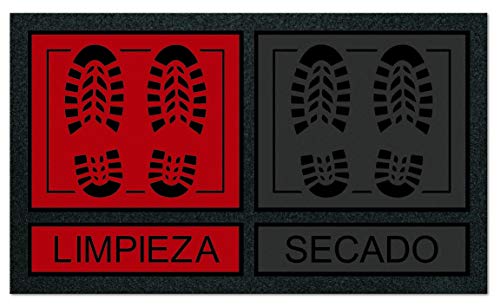 De'Carpet Felpudo Higiénico Desinfectante Entrada Casa Antideslizante Original Limpieza&Secado 40x70cm