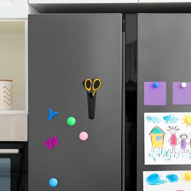 2Pcs Magnetic Scissor Holder for Refrigerator, Kitchen Shears Organizer with Protective Sleeve, Versatile Magnetic Holder for Scissors and Small Kitchen Tools