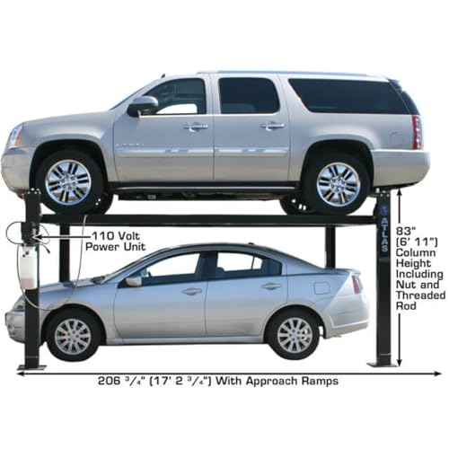 Atlas XH-PRO8000 ® Garage Pro 8000 Portable Hobbyist 8,000 Lbs. Capacity 4 Post Lift thumb #7