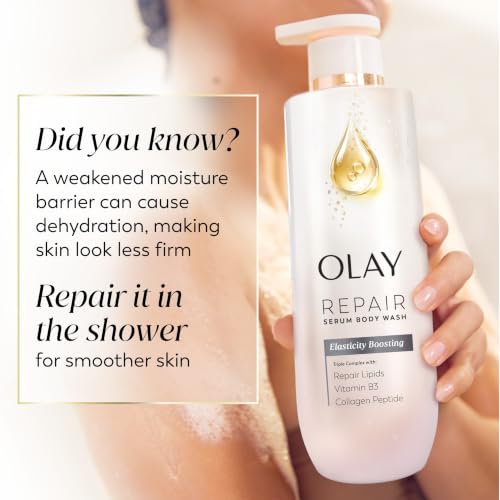Olay Body Wash for Women, Elasticity Boosting, 20 fl oz Pack of 4 | Triple Complex with Repair Lipids & Collagen Peptide for Skin's Barrier | 24HR Intense Hydration for Bouncy, Resilient Skin - image 6