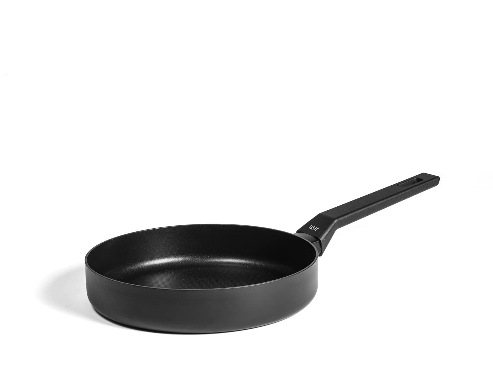 H&H All Blacks Aluminiowa patelnia z powłoką Non-stick Pfluon, 22cm, wewnętrzna powłoka plastra miodu, indukcja