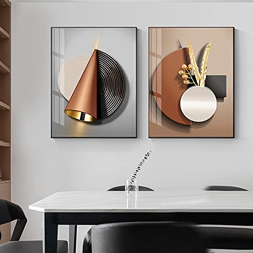Affiches Géométriques Abstraites pour métamorphoser un mur vide en décor industriel moderne