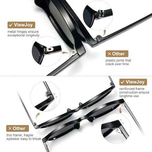 Retro Oval Cat Eye Sunglasses for Women Small Y2K Thin Frame 100% UV Protection Lightweight Vintage 90s Slim Black Sun Glasses 2 Pack4