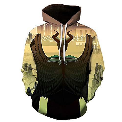 BeeUgy Adultos Niños Maleficent Traje Sudadera con Capucha Película de Moda 3D Impreso Sudadera con Capucha Sudadera Navidad Acción de Gracias Regalo Suéter Jumper Disfraces de Cosplay