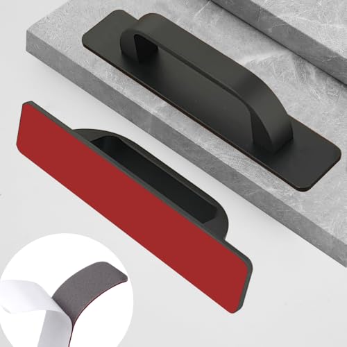 Tiradores de aluminio para armarios y cajones, pack de 2 de 108 mm sin taladro 2