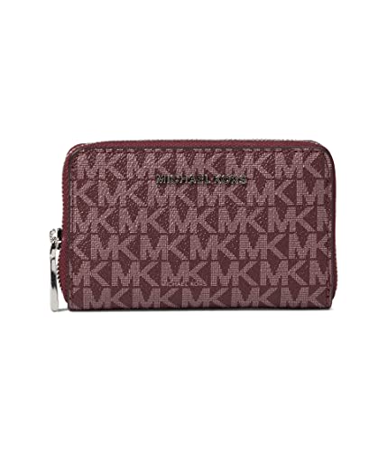 Michael Kors Jet Set Small Zip Around Card Case Merlot One Size #TOP9