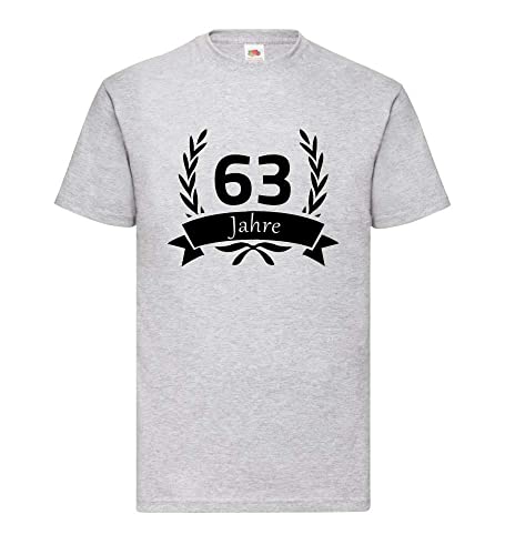 T-shirt homme couronne de laurier 63 ans gris de taille XXXL