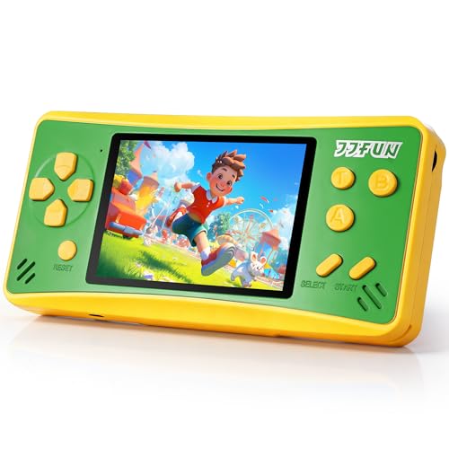 Handheld Game for Kids,Preloaded 168 Retro Video Games, Portable Gaming Player with 3.2" HD Screen, Mini Arcade Electronic Toy with Rechargeable Battery,Travel Toy Gifts for Boys Girls(Green)