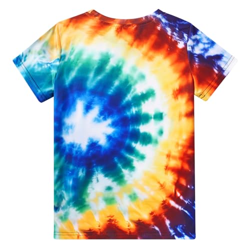 Image of Boys Tie Dye Shirt Size 4-14 Hippies Senior Rainbow Tees T Shirts for Kids | Tees T shirts for Kids