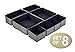 Produktbild 8er Set Aufbewahrungsbox für Schubladen Organizer Vlies Stoff Kleiderschrank Ordnungssystem Wickelkommode Ordnungsbox Trennsystem Korb Wickeltisch Box Baby Bad Underwear Wäsche BH Klein Schwarz Grau