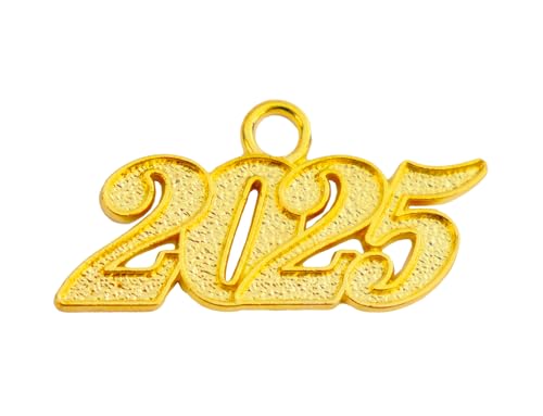 GRADFTY 2025 Tassel Charm Gold 2025 Charm for Graduation Cap Tassel