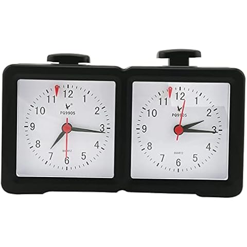 Geevorks Chess Clock, Quartz Analog Chess Clock- Board Games Essentials Analog Timer, 7.9 x 2.0 x 4.8inch Cover