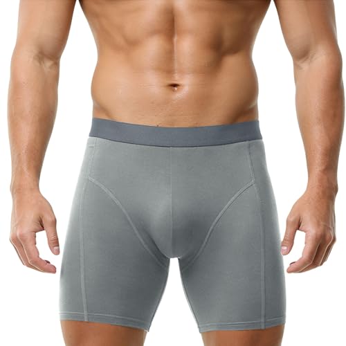 Calzoncillos transpirables para hombre de algodón con soporte gris XXL 3