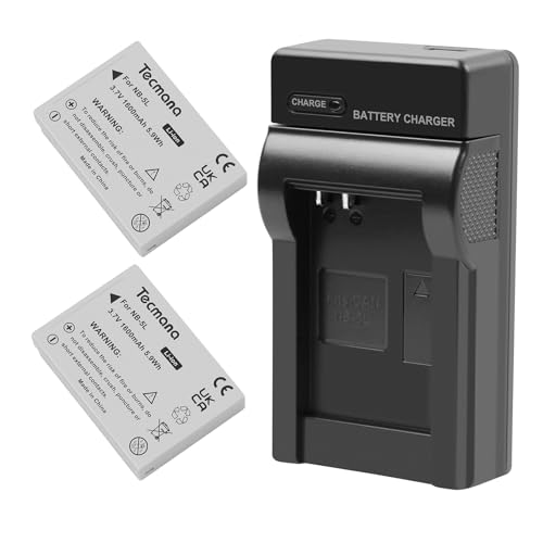 Tecmana Batería de repuesto NB 5L con cargador para Canon PowerShot S100 S110 SX200 is SX230 HS