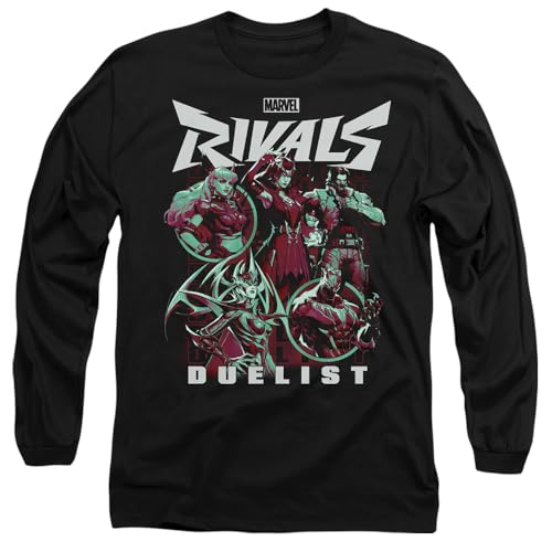 Marvel Rivals long sleeve t-shirt noir pour homme et femme coupe mixte