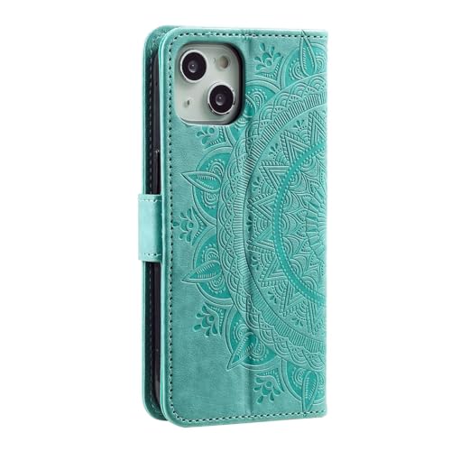 Protection à rabat Apple iPhone 15 vert housse antichoc clapet support - 3