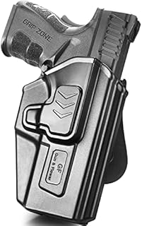 Springfield 45 XD Holster, OWB Holster Fit Springfield XD 4'' Service Model 9MM/.40 S&W/.45 ACP. Outside Waistband Carry Paddle Holster. Adjustable Cant - Right Hand