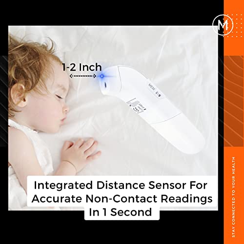 Mobi Air Non-Contact Forehead Thermometer W/Integrated Distance Sensor, Smart Medication Reminder & Memory Recall, Fever Thermometer, Forehead Thermometer, Digital Baby Thermometer, Body Temperature #TOP2