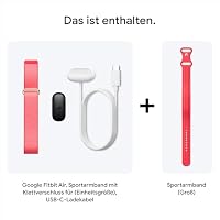 Google Fitbit Air – Aktivitätstracker ohne Display mit Fitness-Tracking, Herzfrequenzmessung – mit iOS und Android kompatibel – Berry + Sportarmband für das Fitbit Air – Berry, L – Ansicht 3