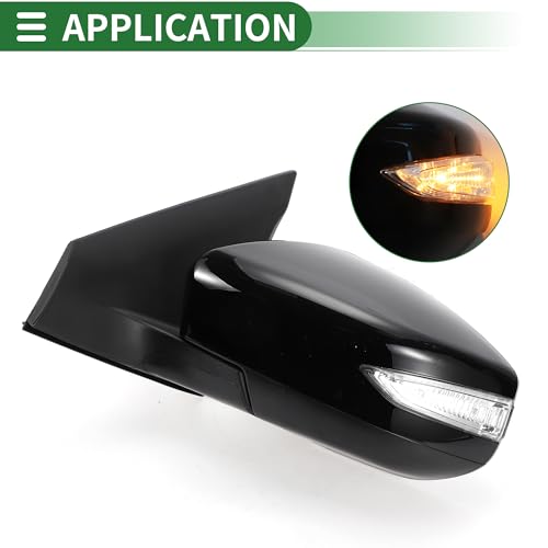 Motoforti Left Driver Side Door Mirror Replacement Side View Mirror Assembly for NISSAN SENTRA 2016-2019 No.963023YU4F Black Power Mirror Adjustment by Motoforti - Image 3