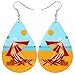 sanshi Acrylique Teardrop Sun Parasol Plage Chaise Boucles d'oreilles Dripping Bijoux for Les Femmes Et Les Adolescents Charm-Cadeau Accessoires Multicolor Zzzb (Color : Multicolor)