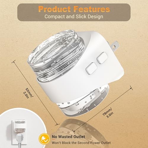 Image of JandCase LED Night Light, Bubble Night Lights Plug into Wall, [2 Pack] Night Light 3000K /4000K /5000K & 3 Brightness Levels, Dimmable Nightlight with Dusk to Dawn Sensor for Bathroom Hallway Bedroom