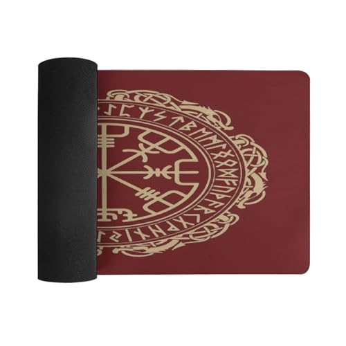 Tapis de souris viking Vegvisir rétro 30x60cm avec base antidérapante