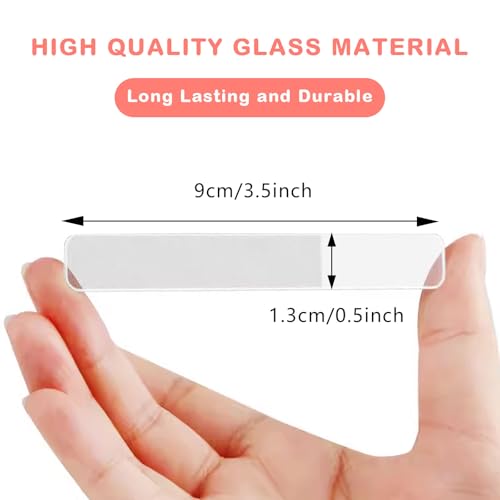 Lima de vidrio para uñas 2 piezas con pulidor nano miniatura 6