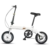 12-Zoll-Klapprad für Erwachsene, Urban-Klapprad, leichtes, tragbares, mobiles Klapprad für Studenten und Pendler in der Stadt White