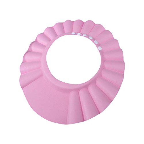 Baby ShowerCap, Bigban Baby Shampoo Shower Bathing Bath Protect Adjust Soft Cap Hat New (Pink)